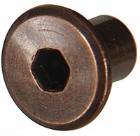 1/4-20 X 12MM JOINT CONNECTOR NUT ANT BRZ 5MM HEX DARK